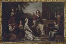 Vue intérieure grands appartements : Pénélope faisant de la tapisserie (1671-1680)-Michel Corneille-Framed Giclee Print