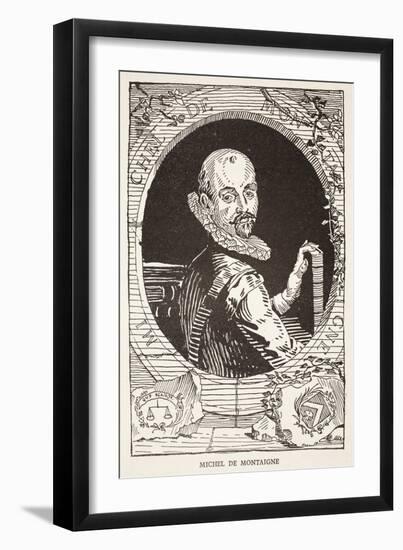 Michel De Montaigne (Litho)-French-Framed Giclee Print