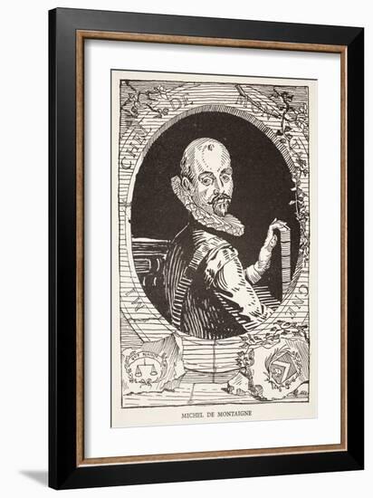 Michel De Montaigne (Litho)-French-Framed Giclee Print