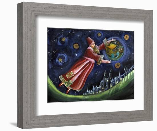 Michel De Nostradamus, Astrologer. Illustration by Patrizia La Porta.-Patrizia La Porta-Framed Giclee Print