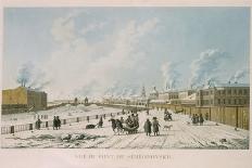 The Semyonovsky Bridge in Saint Petersburg, 1813-Michel François Damam-Demartrait-Giclee Print