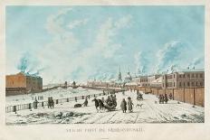 The Semyonovsky Bridge in Saint Petersburg, 1813-Michel François Damam-Demartrait-Giclee Print