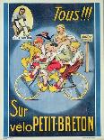 Everyone on the Petit-Breton Bike', Advertisement for a Bicycle-Michel Liebeaux-Framed Giclee Print