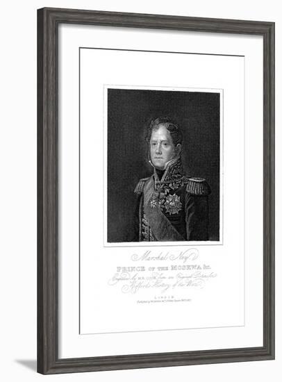 Michel Ney, French Soldier of the Napoleonic Wars, 1817-null-Framed Giclee Print