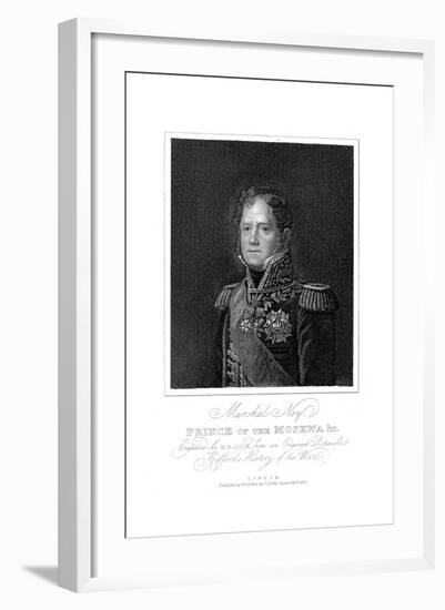 Michel Ney, French Soldier of the Napoleonic Wars, 1817-null-Framed Giclee Print