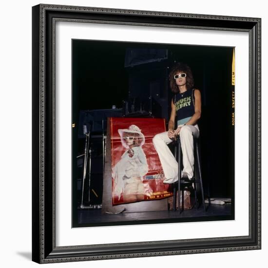 Michel Polnareff at the Olympia, Paris, 27 March 1973-Marcel Begoin-Framed Photographic Print