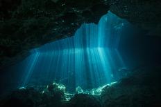 Underwater view of gorge of the Wadi Al Shab, Sultanate of Oman-Michel Roggo-Photographic Print