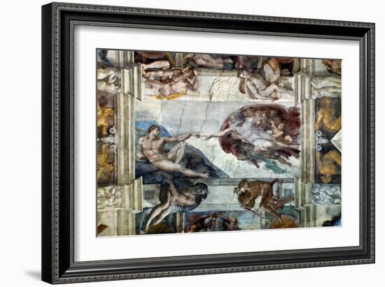 Michelangelo: Adam-Michelangelo-Framed Giclee Print