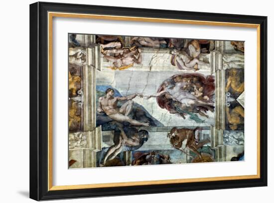 Michelangelo: Adam-Michelangelo-Framed Giclee Print