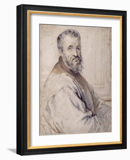 Michelangelo, Believed to Be after Bugiardini or Federico Zuccaro-Sir Anthony Van Dyck-Framed Giclee Print
