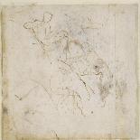 W.63R Study of a Male Nude, Leaning Back on His Hands-Michelangelo Buonarroti-Giclee Print