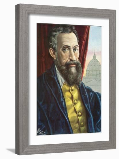 Michelangelo Buonarroti-Tancredi Scarpelli-Framed Giclee Print