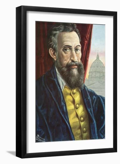 Michelangelo Buonarroti-Tancredi Scarpelli-Framed Giclee Print