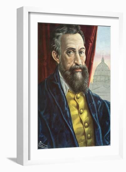 Michelangelo Buonarroti-Tancredi Scarpelli-Framed Giclee Print