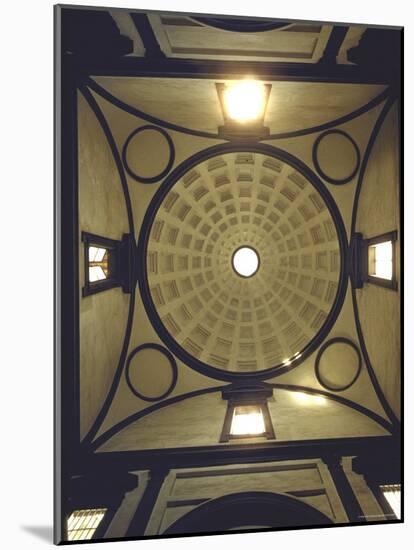 Michelangelo's Dome of the New Sacristy of Church of San Lorenzo-Gjon Mili-Mounted Photographic Print