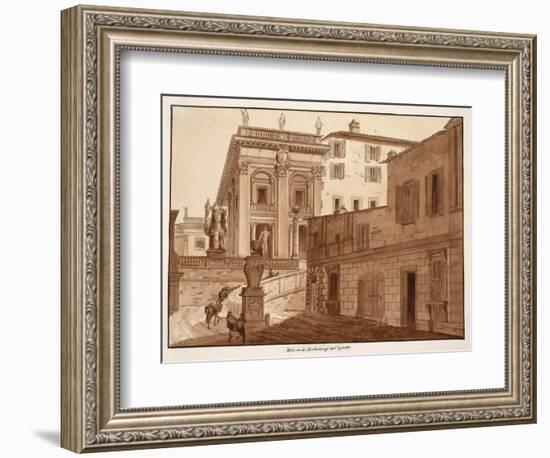 Michelangelo's House on the Capitoline Hill, 1833-Agostino Tofanelli-Framed Giclee Print