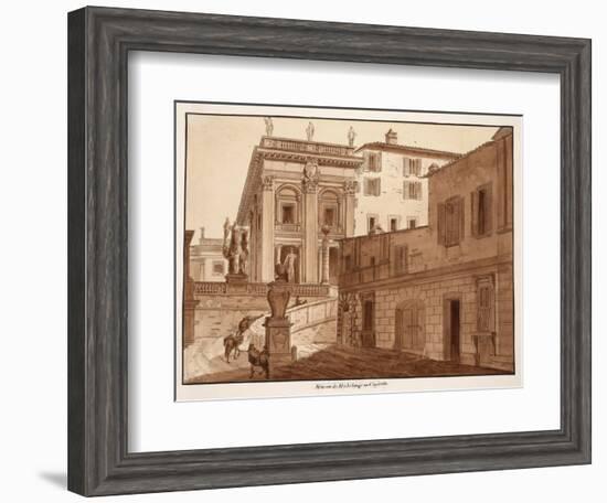 Michelangelo's House on the Capitoline Hill, 1833-Agostino Tofanelli-Framed Giclee Print