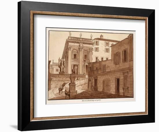 Michelangelo's House on the Capitoline Hill, 1833-Agostino Tofanelli-Framed Giclee Print