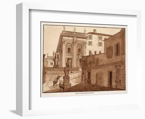 Michelangelo's House on the Capitoline Hill, 1833-Agostino Tofanelli-Framed Giclee Print