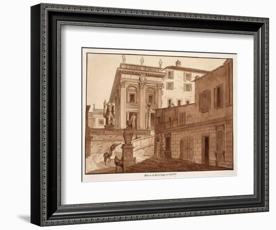 Michelangelo's House on the Capitoline Hill, 1833-Agostino Tofanelli-Framed Giclee Print