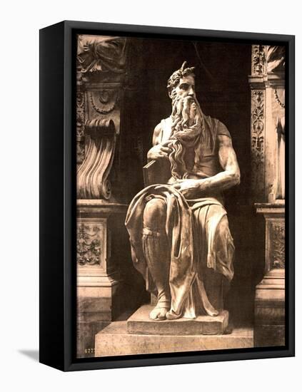 Michelangelo's Moses, 1890s-Science Source-Framed Premier Image Canvas