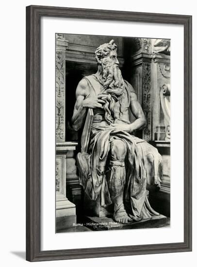 Michelangelo's Moses-null-Framed Art Print