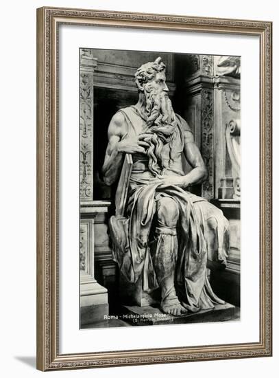 Michelangelo's Moses-null-Framed Art Print