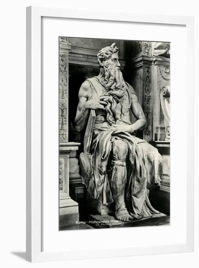 Michelangelo's Moses-null-Framed Art Print