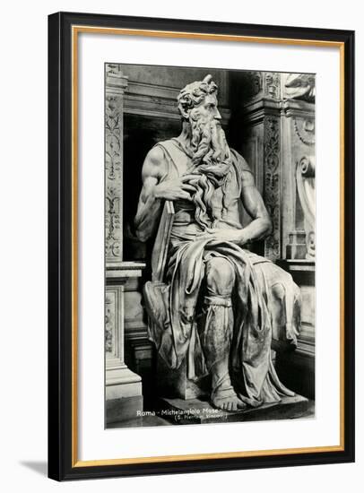 Michelangelo's Moses-null-Framed Art Print