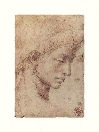 Testa Femminile Di Profilo' Giclee Print - Michelangelo Testa Femminile Di Profilo' Giclee Print - Michelangelo