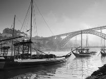 Porto Wine Carrying Barcos, River Douro and City Skyline, Porto, Portugal-Michele Falzone-Photographic Print