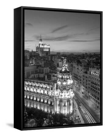 Spain, Madrid, Metropolis Building and Gran Via Photographic Print