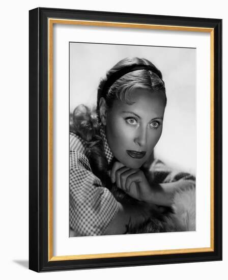 Michele Morgan (b/w photo)-null-Framed Photo