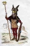 Gaul Chief in Battle Dress Carrying a Standard, 1882-1884-Michelet-Framed Giclee Print