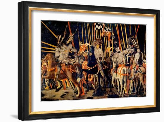 Micheletto da Cotignola Engages in Battle (Battle of San Romano)-Paolo Uccello-Framed Art Print