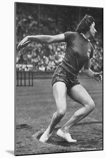 Micheline Ostermeyer on Her Way to Winning the Gold Medal for the Discus Throw at the 1948 London…-null-Mounted Photographic Print