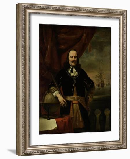 Michiel De Ruyter as Lieutenant-Admiral, 1667-Ferdinand Bol-Framed Giclee Print