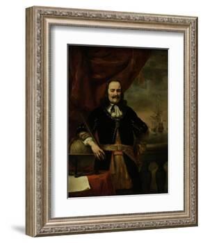 Michiel De Ruyter as Lieutenant-Admiral-Ferdinand Bol-Framed Art Print