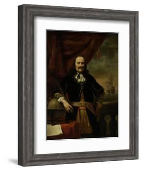 Michiel De Ruyter as Lieutenant-Admiral-Ferdinand Bol-Framed Art Print