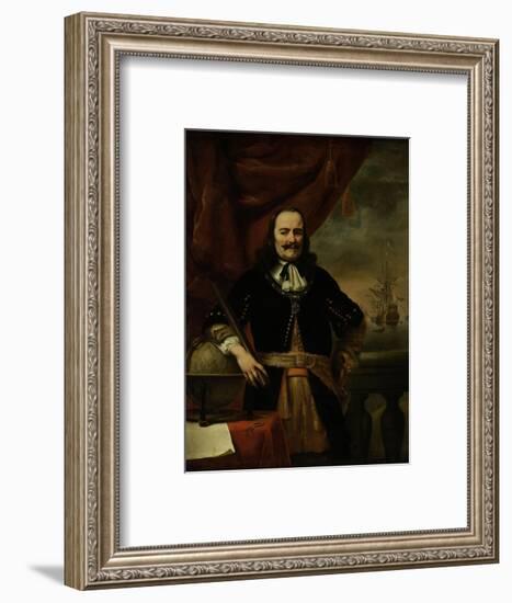 Michiel De Ruyter as Lieutenant-Admiral-Ferdinand Bol-Framed Art Print