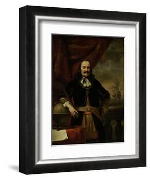 Michiel De Ruyter as Lieutenant-Admiral-Ferdinand Bol-Framed Art Print