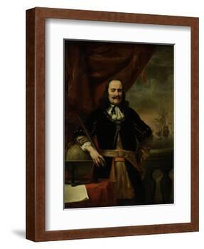 Michiel De Ruyter as Lieutenant-Admiral-Ferdinand Bol-Framed Art Print
