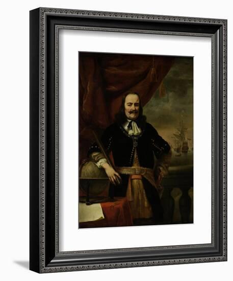 Michiel De Ruyter as Lieutenant-Admiral-Ferdinand Bol-Framed Art Print