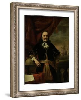Michiel De Ruyter as Lieutenant-Admiral-Ferdinand Bol-Framed Art Print