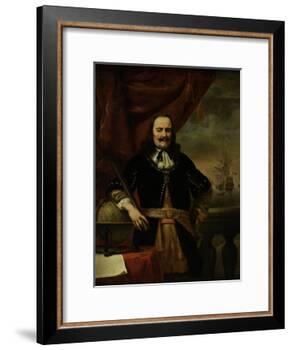 Michiel De Ruyter as Lieutenant-Admiral-Ferdinand Bol-Framed Art Print