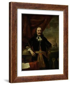 Michiel De Ruyter as Lieutenant-Admiral-Ferdinand Bol-Framed Art Print