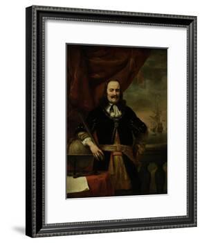 Michiel De Ruyter as Lieutenant-Admiral-Ferdinand Bol-Framed Art Print