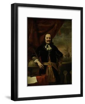 Michiel De Ruyter as Lieutenant-Admiral-Ferdinand Bol-Framed Art Print