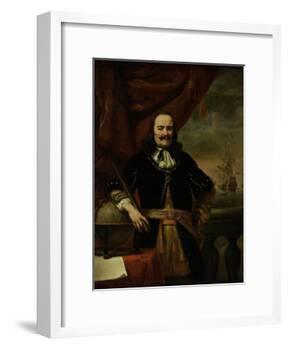 Michiel De Ruyter as Lieutenant-Admiral-Ferdinand Bol-Framed Art Print