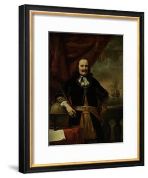 Michiel De Ruyter as Lieutenant-Admiral-Ferdinand Bol-Framed Art Print